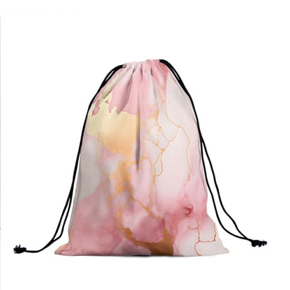 Gymnastics Grip Bag for Gymnasts Gymnastic Drawstring Bag Gym Athlete Bag - color: Pink Marble With Gold Stripes, size: 9.25" x 12" (Pack of 1)