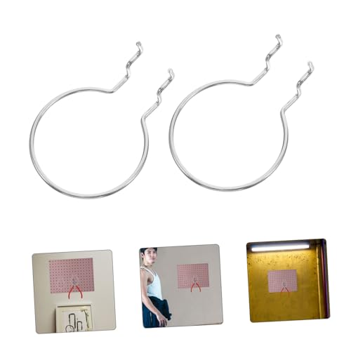Ciieeo 10-Piece Metal Pegboard Hooks Set Iron Hanging Board Accessories for Garage and Craft Room Sturdy Tool Hangers Organizer Silver Finish