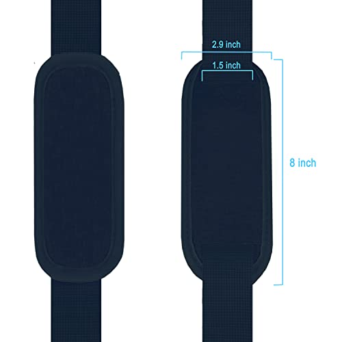 Shoulder Strap, Durable 55" Universal Replacement Laptop Shoulder Strap, Adjustable Comfortable Belt with Metal Hooks for Briefcase, Computer Messenger Bag, Laptop Case Luggage/Duffel/Camera, (Blue) - color: Blue