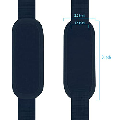 Shoulder Strap, Durable 55" Universal Replacement Laptop Shoulder Strap, Adjustable Comfortable Belt with Metal Hooks for Briefcase, Computer Messenger Bag, Laptop Case Luggage/Duffel/Camera, (Blue) - color: Blue