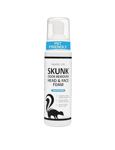 Skunk Odor Remover Head & Face Foam – Easily Eliminate Skunk Odor from Pets, Carpets, Clothing, Ready-to-Use for Dogs, Cats, Home, Carpet, Car, Clothes - Fragrance Free Freshener