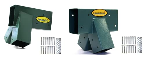 Eastern Jungle Gym Swing Set Bracket Kit with 1 Easy 1-2-3 A-Frame Brackets and 1 Easy 1-2-3 A-Frame Middle Bracket | Swing Set Bracket Kit | Heavy Duty DIY Swing Set Hardware for Outdoor Playset Frame - style: Swing Set Bracket Kit (A-Frame Bracket + A-F