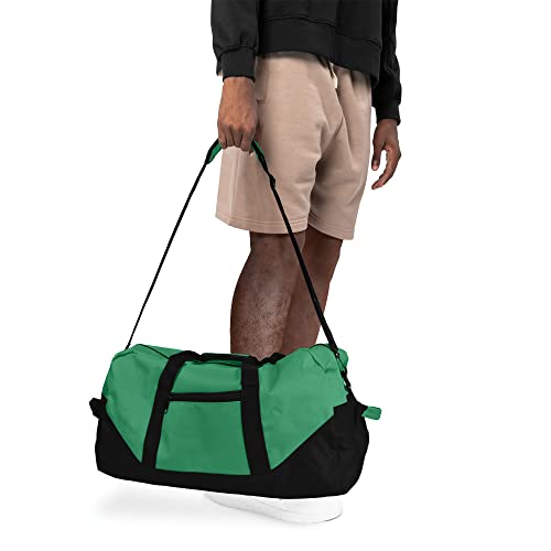 21" Large Duffle Bag with Adjustable Strap - color: Dark Green