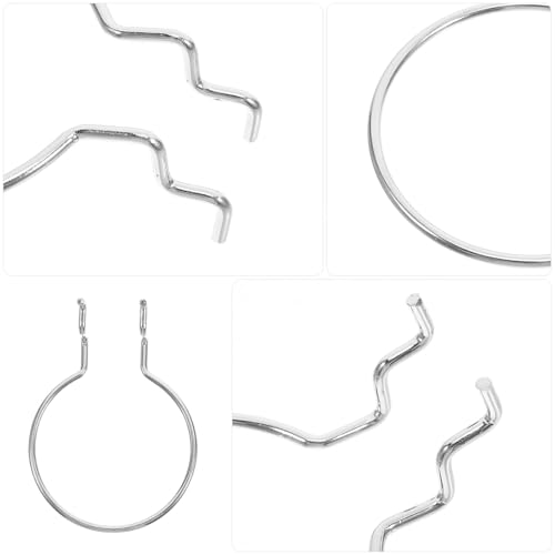 10pcs Stainless Steel Pegboard Hooks Ring Style Hanging Board Tool Hangers for Garage Craft Room Organizer Hardware Accessories