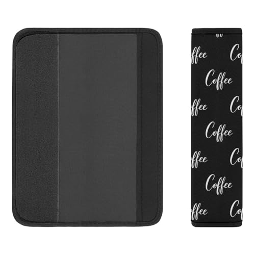 2PCS Coffee Seat Belt Shoulder Pad Soft Padded Harness Pads Strap for Adults and Children, All Vehicles, Anti-Slip Pad - color: Pattern 19
