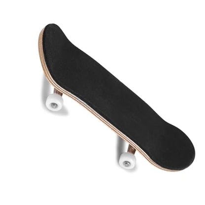 Mini Finger Skateboard, Fingerboard, Finger Skateboards, Wooden Finger Board Sport Training Props in Light Brown with Ball Bearings Wheels Alloy Fingerboards