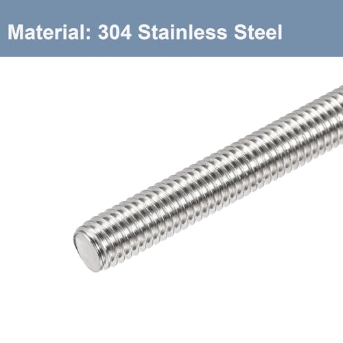 Fully Threaded Rod M12 x 400mm 1.75mm Thread Pitch, 304 Stainless Steel Right Hand Threaded Rods Bar Studs for Furniture Machinery Assembly 【with Nuts】 - size: M12 x 400mm