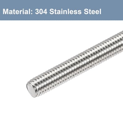 Fully Threaded Rod M12 x 300mm 1.75mm Thread Pitch, 304 Stainless Steel Right Hand Threaded Rods Bar Studs for Furniture Machinery Assembly 【with Nuts】 - size: M12 x 300mm
