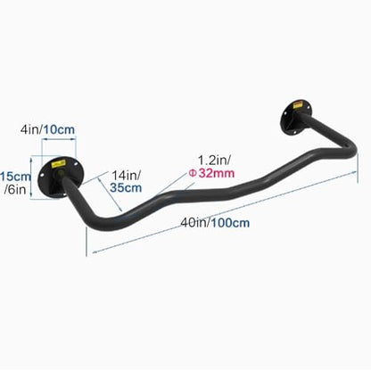 Wall-Mounted Pull-up bar, deep Space Style, Suitable for Installation Without Space Under The Wall, Strength Training Pull-up Bars, bar with Multi-Grip Foam Handle, Pull-up bar for Home Gym,E - size: E