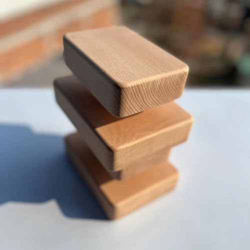 Beech Wood Exercise Blocks Rounded Corners Blocks Thick Workout Gear for Push-Ups