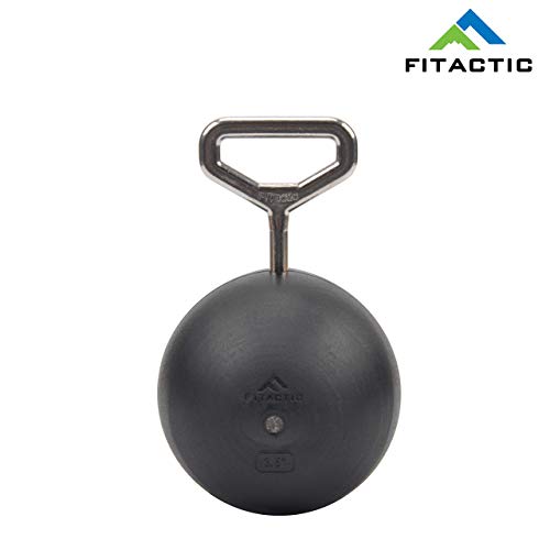 Rock Climbing Solid Training Cannonball Power Pull Up Ball Hold Grips for Straps for Finger, Forearm, Biceps, Back Muscles (Black, 4") Bundle with Upgraded 1 Pair Eagle Loops Grip for Fing