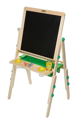 Crayola Deluxe Kids Wooden Art Easel & Supplies, Amazon for Kids, Ages 3, 4, 5, 6, Multi - style: Super Easel
