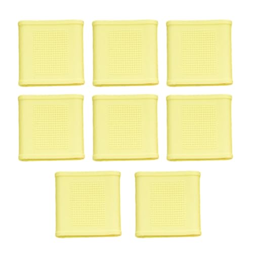8Pcs Light Weight Silicone Finger Protectors Nonslip Golf Finger Cover Sleeve Sports Fingers Band Hand Protector Hand Protector - color: Yellow, size: Small