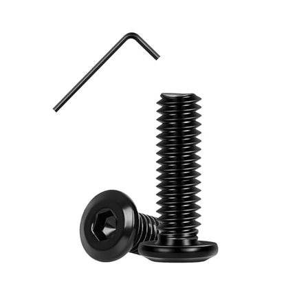 Matuja 1/4-20 x 1 Flat Head Hex Socket Bolts Screws,304 Stainless Steel,Black Oxide Finish,Fully Threaded Bright Furniture with Hex Key(20 Pcs) - size: 1/4-20 x 1"