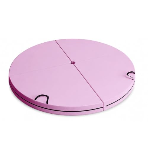 Folding Portable Pole Dance Crash Pad, Fitness Gymnastic Yoga Safety Protection Pad, Round Foldable Aerial Yoga Mat for Pole Dancing, Gymnastics, Aerial Hoop - size: 120*5cm/47.2*2in