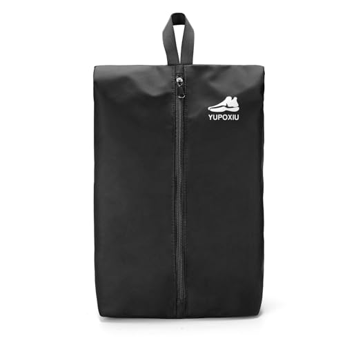 Yupoxiu Smell Proof Cleat Bag - Odor Absorbing Golf Soccer Shoe Organizer | Water-Resistant & Lightweight Shoe Bag for Gym, Travel | Odor Absorbing Cleat Organizer Bag for Sports - color: Black