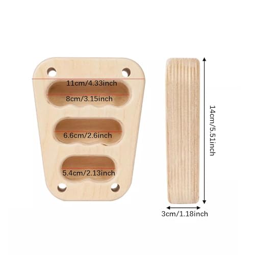 Climbing Hangboard Rock Climbing Training Board Wooden Hang Board Hand Grip Strengthener for Men Women Indoor Outdoor
