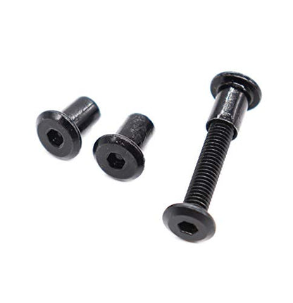 10-Pack M6x45mm Black Socket Cap Screws Barrel Nuts Kit for Furniture Bed Crib - size: M6 x 45mm (10 pcs)