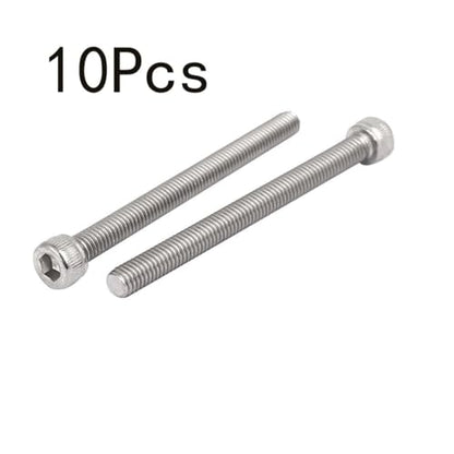 TOP-VIGOR 10Pcs M5-0.8 x 80mm Hex Socket Head Cap Screws, Allen Socket Drive DIN912, 304 Stainless Steel Replacement Machine Fastener Screws for Bicycle Motorcycle Machine Repairment - size: M5 x 80mm x 10pc