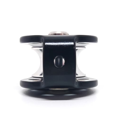 Fixed Plate 26KN Small Climbing Pulley, General Purpose Small Single Sheave Hauling Pulley for Rock Climbing, Rappelling, Zipline Sports Etc (Black, Pack of 1) - color: Black(Pack of 1)