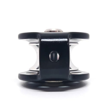 2pcs Fixed Plate 26KN Micro Climbing Pulley, General Purpose Small Single Sheave Hauling Pulley for Rock Climbing, Rappelling, Zipline Sports Etc (Black, Pack of 2) - color: Black(Pack of 2)