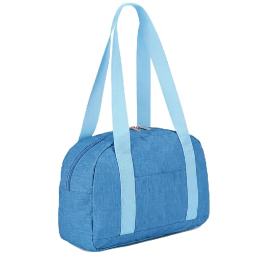 Mini Gym Bag for Women Girls, 12 inch Small Gym Tote, Lightweight Small Carry On Duffle Bag for Travel Sports - color: Navy Blue