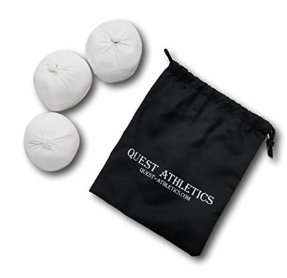 Pack of (3) 2 oz Chalk Balls for Gymnastics Rock Climbing Bouldering Weight-Lifting Cross Training Powerlifting - Premium Quality Gym Chalk