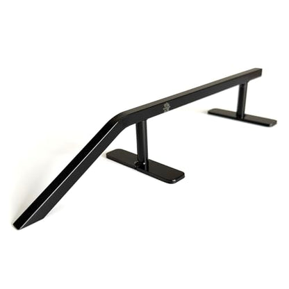 Teak Tuning Fingerboard Rail with Pole Jam Entrance, 12.5" - Custom Designed and Made in USA - Solid Steel Construction, Glossy Powder Coated Finish in Black