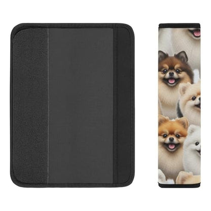 2PCS Pomeranian Dog Car Seat Belt Pad Universal Soft and Comfortable Harness Pads Strap for Kids, Car Seats Pushchair Strollers High Chair Pushchair - color: Pattern 754