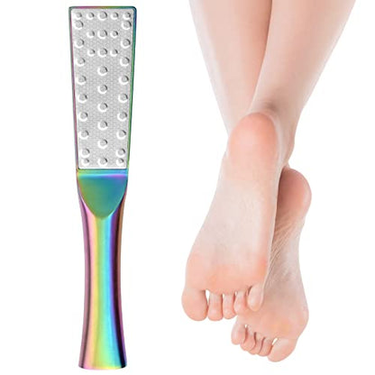 Pedicure Foot File Callus Remover, Double-Sided Scrubs Stainless Steel Foot Rasp Professional Dead Skin Callus Accessories for Wet and Dry Feet - size: 1 Count (Pack of 1)