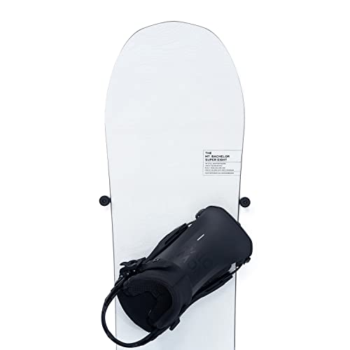 Arkorus [NEW] (4 PCS) Snowboard Wall Mount Storage – Edge-Safe Snowboards Hanger, Modern Floating Vertical Rack, Clip Hook Holder to Securely Store and Display Boards, Gear Organizer