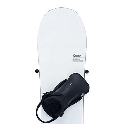 Arkorus [NEW] (4 PCS) Snowboard Wall Mount Storage – Edge-Safe Snowboards Hanger, Modern Floating Vertical Rack, Clip Hook Holder to Securely Store and Display Boards, Gear Organizer