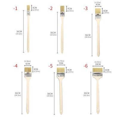 Tool with Comfortable Wooden Grip for Deeply Long Curved Head Scrub Brush Extended Reach Extension - size: E
