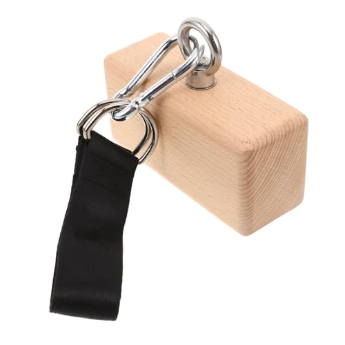 HOMSFOU Wood Grip Trainer for Climbing and Home Finger Enhancing Equipment, Adjustable Resistance Wooden Grip Strengthener with Ergonomic Design, Easy to Maintain Khaki Block for Advanced