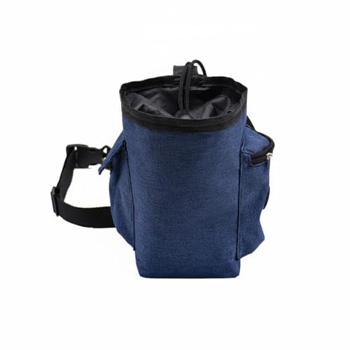 Climbing Chalk Pouch Chalk Bag Sports Chalk Pouch Brush Slot Secure Suitable for Climbing Weightlifting - color: Blue