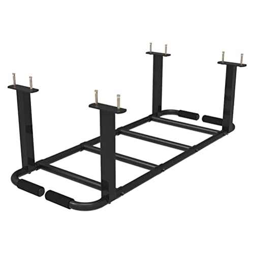 Heavy Wall Mounted Pull-up bar Climbing Frame， Home Gym Ceiling Exercise Training， Horizontal Parallel Bars， Safe and Stable， - color: Black