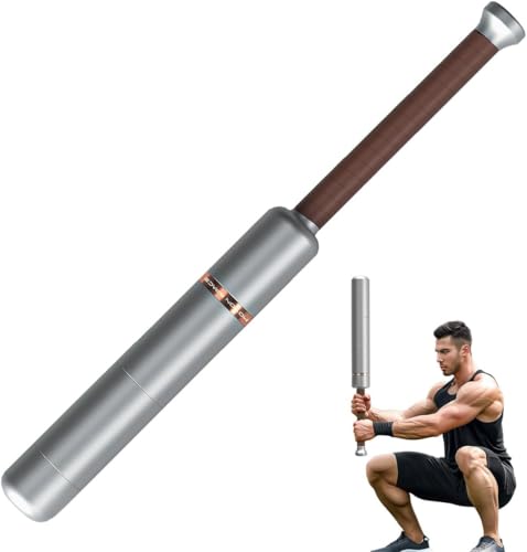 Motion Space Adjustable Macebell Clubbell for Strength Training, Premium Steel Indian Club for Full Body, Muscles, Shoulder, Grips & Forearms Workouts to Stretching - color: Upgrade Silver-17.5lbs