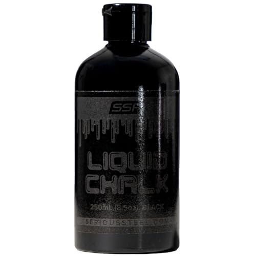 Liquid Chalk/Weightlifting Liquid Chalk Powerlifting, Weightlifting, Rock Climbing, Cross Training Chalk - color: BLACK (8 oz / 250 mL)