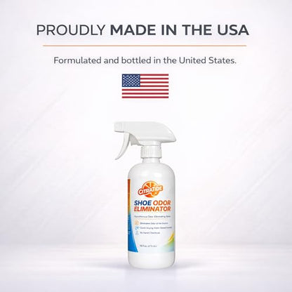 Shoe Odor Eliminator Spray – Water-Based Deodorizer & Sneaker Refresher – Neutralizes Odors in Gym Shoes, Boots, Cleats & Work Shoes – Fresh Athletic Formula – 16 oz