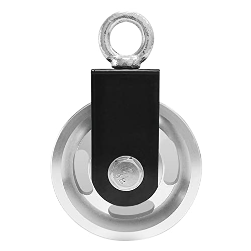 Duty Lightweight Aluminum Cable Pulleys Smooth Silent Pulley Wheel Snatch Block Accessories Aluminum Pulley - color: A