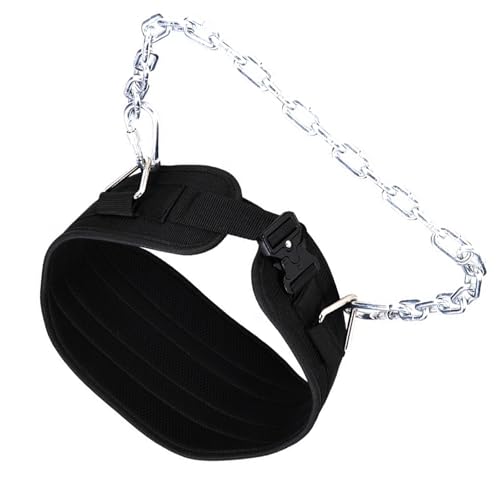 Weight Dip Belt with Steel Chain for Pullups, Gym Workout Lifting, Weightlifting Dipping with Weightlifting Training