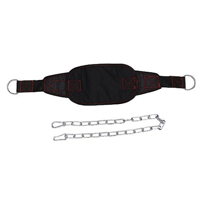 Mikikit Dip Belt Chain for Weightlifting Design for Weight Training Supports Back and Upper Body for Dips Chin Ups and Pull Ups