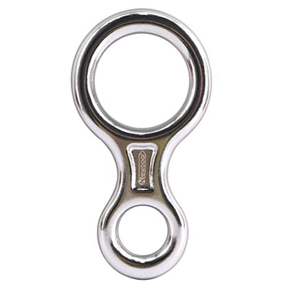 NewDoar Climbing Gear Downhill Equipment, Descender Rappel Rock Climbing Descending Belaying Equipment Rescue Figure 8 Descender Rigging Plate 35KN for Climbing Belaying and Rappeling Device - color: White