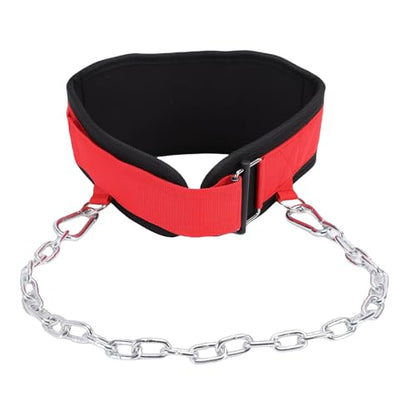 Weighted Dip Belt, Weightlifting Belt with Heavy Duty Chain & Padded Comfort for Pull Ups & Strength Training - color: S
