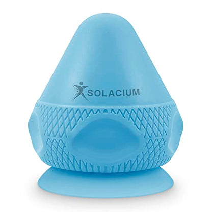 Solacium Mountable Massage Therapy Tool - Multi-Surface Suction Cup Wall Massage Tool for Sore Muscles, Myofascial Release, Stress Relief, Trigger Point and Deep Tissue Massage (Light Blue) - color: Light Blue