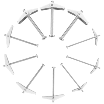 Tofficu 18pcs Hollow Wall Expansion Nut Anchor Set with Screws, Threaded Inserts for Drywall and Hollow Doors, Iron Sheet Fixing Hardware Kit for Home Improvement