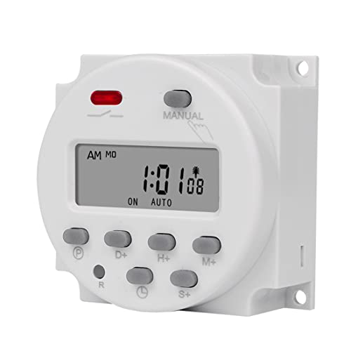 CN101S 1 Second Interval 110V Digital LCD Timer Switch 7 Days Weekly Practical Programmable Time Relay Programmer