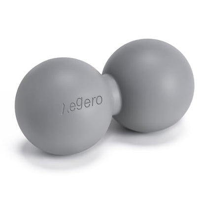 Aegero Peanut Massage Ball-Double Lacrosse Massage Ball, Mobility Ball for Myofascial Release,Yoga Therapy,Trigger Point Therapy,Muscle Knots and Acupoint Massage (Grey Firm Ball) - color: Grey