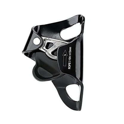 WILDKEN Rock Climbing Chest Ascender Climbing Mountaineering Tree Arborist | Rappelling Gear Climbing Equipment Rope Clamp for 10-13MM Rope - color: Black