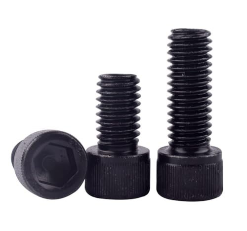 10Pcs 3/8-16 x 1-1/4" Socket Head Cap Screws Bolts, 12.9 Grade Alloy Steel Black Oxide Finish, Allen Hex Drive, UNC Coarse Full Thread - size: 3/8-16 x 1-1/4" (10PCS)